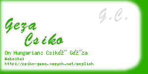 geza csiko business card